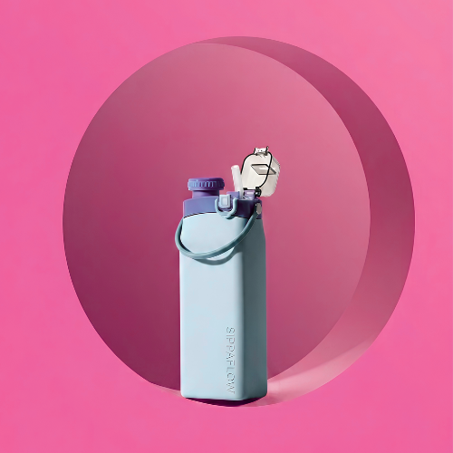 Sippaflow collapsible silicone travel water bottle