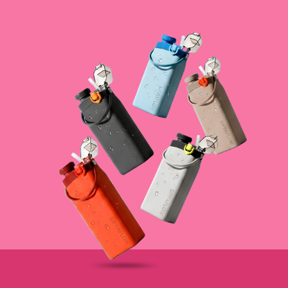 Sippaflow collapsible silicone travel water bottle