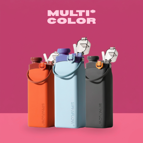 Sippaflow collapsible silicone travel water bottle